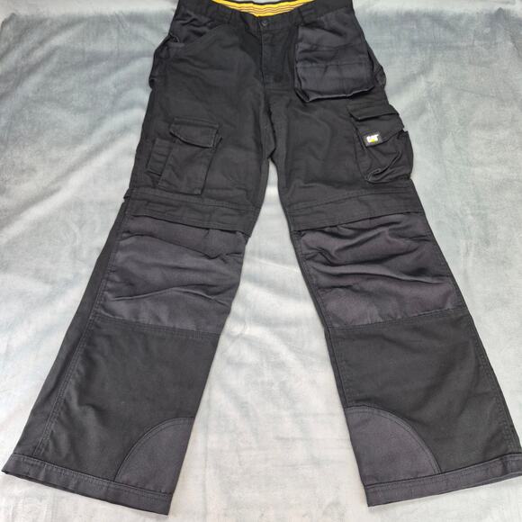 Caterpillar Work Pants Mens 32x32 Black Utility Cargo CAT Trademark C172 Pants - Picture 4 of 12